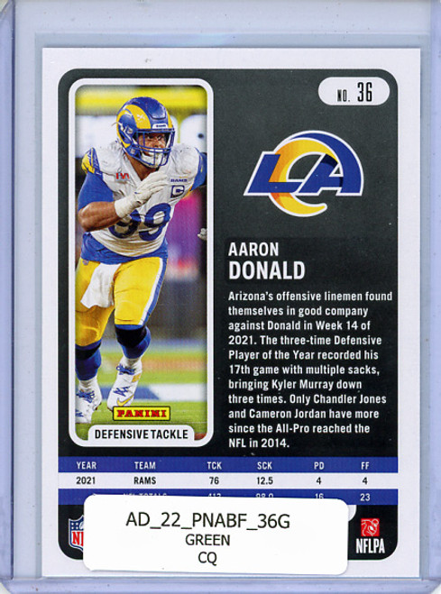 Aaron Donald 2022 Absolute #36 Green (CQ)