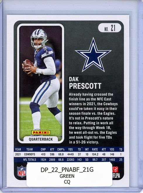 Dak Prescott 2022 Absolute #21 Green (CQ)