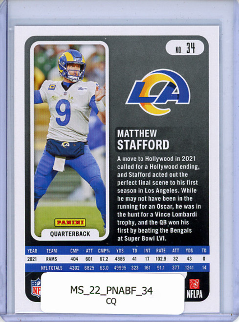 Matthew Stafford 2022 Absolute #34 (CQ)