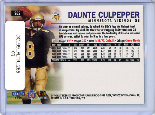 Daunte Culpepper 1999 Tradition #265 (CQ)