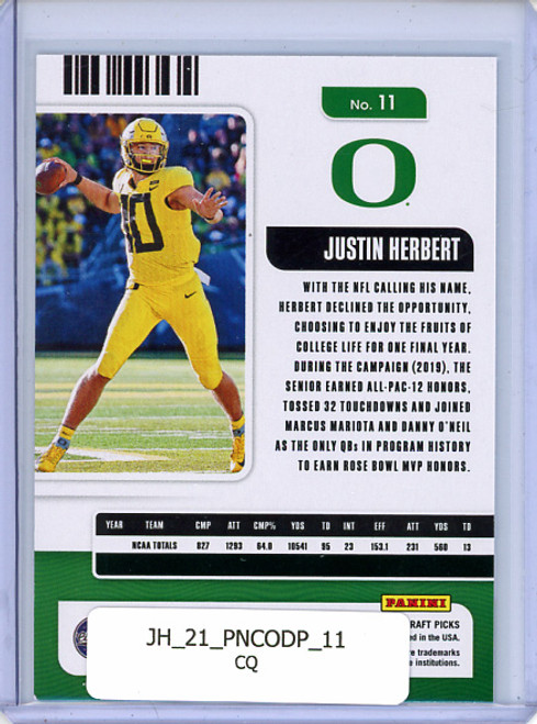 Justin Herbert 2021 Contenders Draft Picks #11 (CQ)