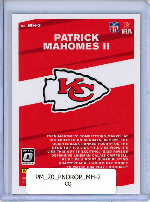 Patrick Mahomes II 2020 Donruss Optic, My House #MH-2 (CQ)