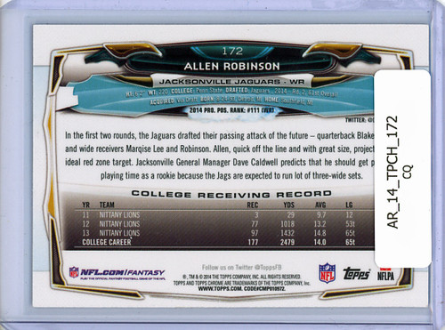 Allen Robinson II 2014 Topps Chrome #172 (CQ)