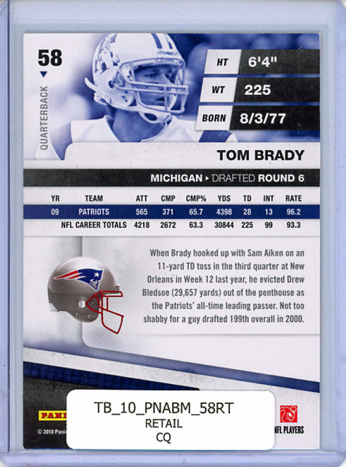 Tom Brady 2010 Absolute #58 Retail (CQ)