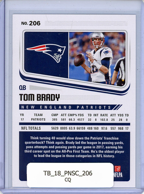 Tom Brady 2018 Score #206 (CQ)