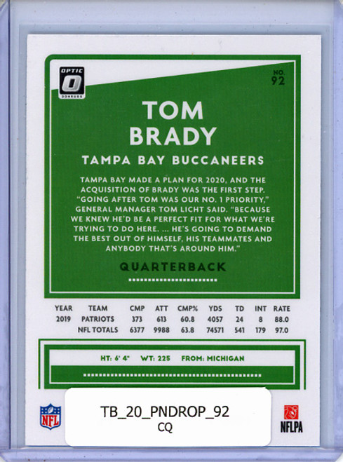 Tom Brady 2020 Donruss Optic #92 (CQ)