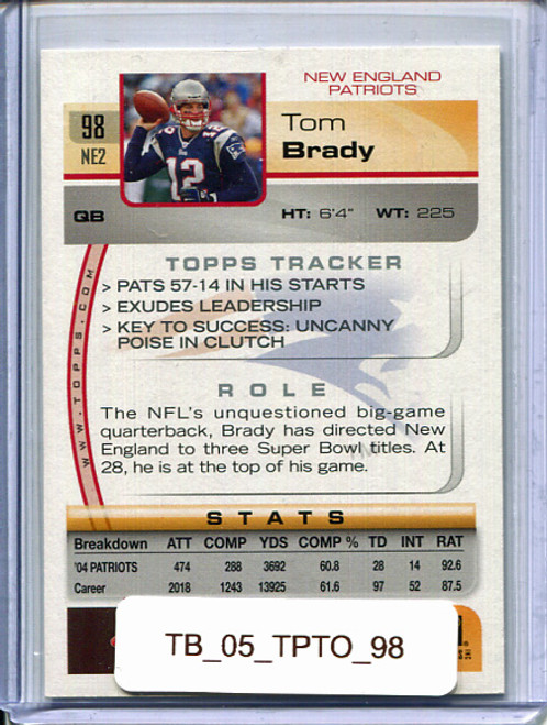 Tom Brady 2005 Topps Total #98