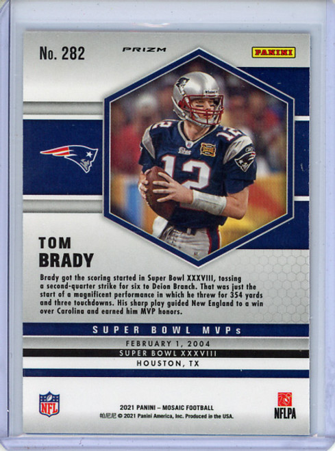 Tom Brady 2021 Mosaic #282 Super Bowl MVPs Orange Reactive (1) (CQ)