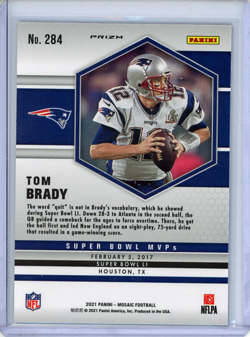 Tom Brady 2021 Mosaic #284 Super Bowl MVPs Blue Reactive (1) (CQ)