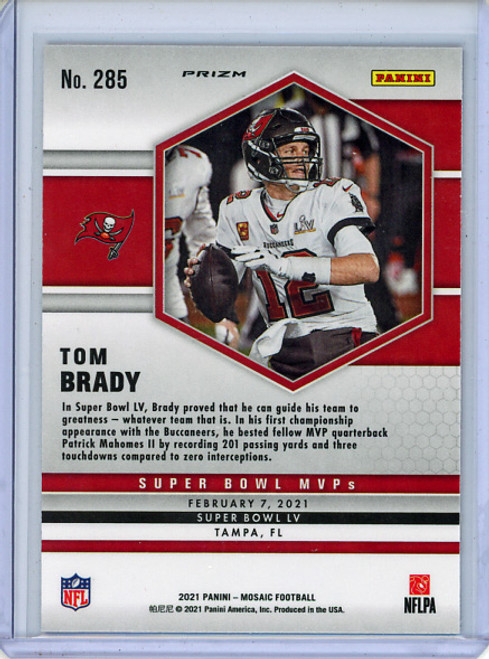 Tom Brady 2021 Mosaic #285 Super Bowl MVPs Orange Reactive (1) (CQ)