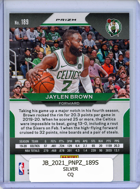 Jaylen Brown 2020-21 Prizm #189 Silver (CQ)