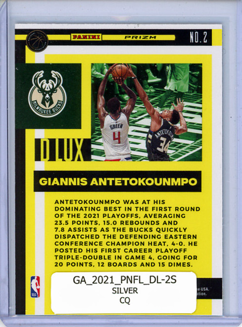 Giannis Antetokounmpo 2020-21 Flux, D Lux #2 Silver (CQ)