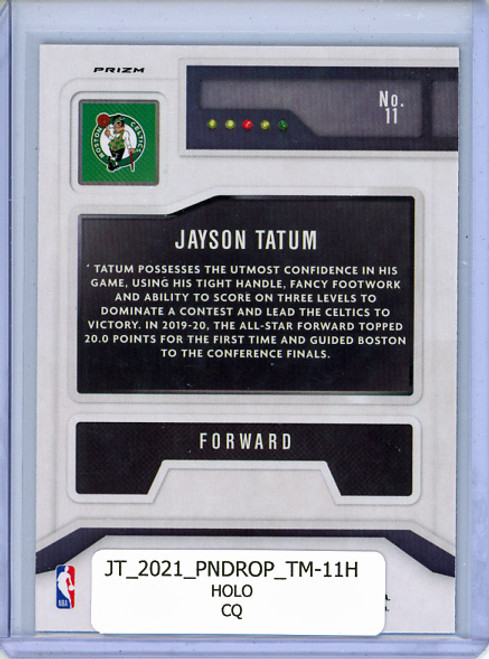 Jayson Tatum 2020-21 Donruss Optic, T-Minus 3, 2, 1 #11 Holo (CQ)