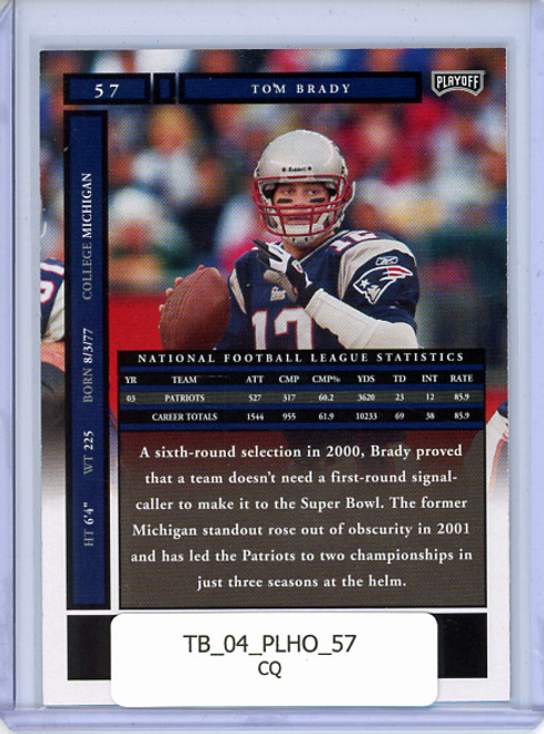 Tom Brady 2004 Playoff Honors #57 (CQ)