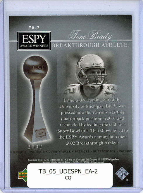 Tom Brady 2005 Upper Deck ESPN, ESPY Award Winners #EA-2 (CQ)
