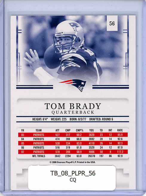 Tom Brady 2008 Playoff Prestige #56 (CQ)