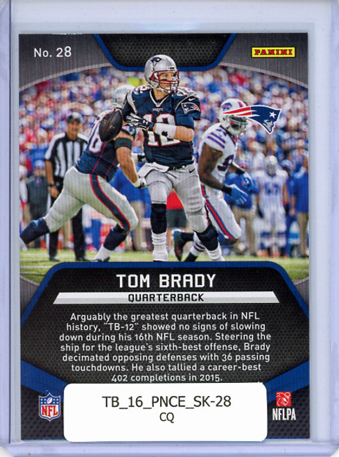 Tom Brady 2016 Certified, Skills #28 (CQ)