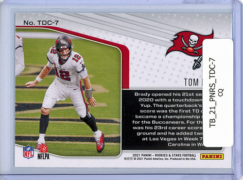 Tom Brady 2021 Rookies & Stars, Touchdown Club #TDC-7 (CQ)