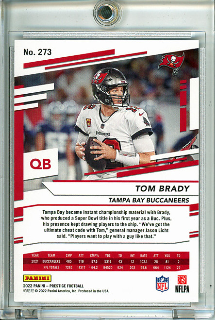 Tom Brady 2022 Prestige #273 Xtra Points Green (#049/249) (CQ)
