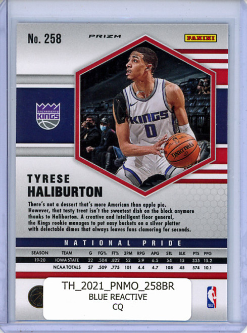 Tyrese Haliburton 2020-21 Mosaic #258 National Pride Blue Reactive (CQ)