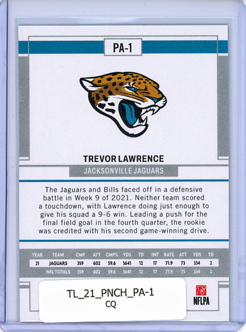 Trevor Lawrence 2021 Chronicles, Panini #PA-1 (CQ)