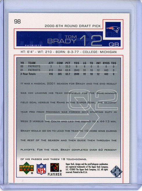 Tom Brady 2002 Upper Deck #98 (5) (CQ)