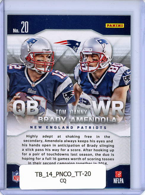 Tom Brady, Danny Amendola 2014 Contenders, Touchdown Tandems #20 (CQ)