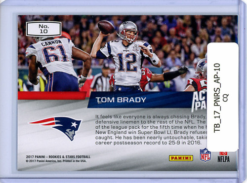 Tom Brady 2017 Rookies & Stars, Action Packed #10 (CQ)