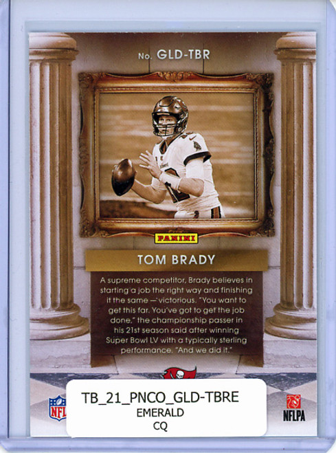 Tom Brady 2021 Contenders, Gladiators #GLD-TBR Emerald (CQ)