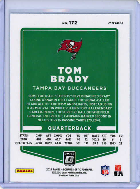 Tom Brady 2021 Donruss Optic #172 Holo (8) (CQ)