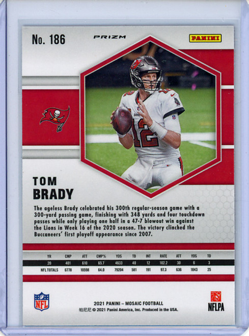 Tom Brady 2021 Mosaic #186 Orange Reactive (1) (CQ)