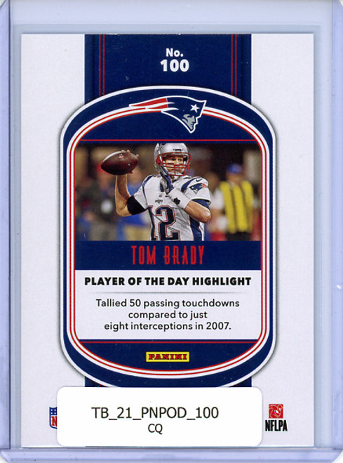 Tom Brady 2021 Panini Player of the Day #100 (CQ)