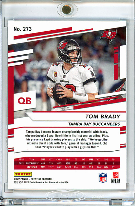 Tom Brady 2022 Prestige #273 Xtra Points Red (#270/449) (CQ)