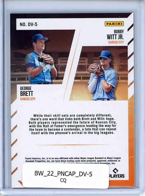 George Brett, Bobby Witt Jr. 2022 Panini Capstone, Déjà Vu #DV-5 (CQ)