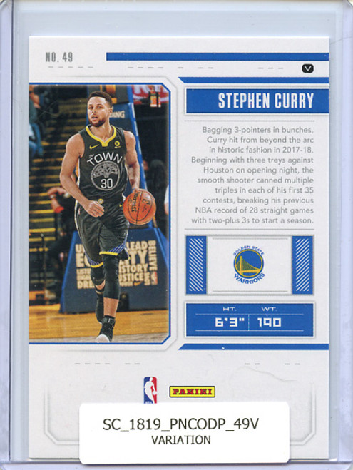 Stephen Curry 2018-19 Contenders Draft Picks #49 Variations