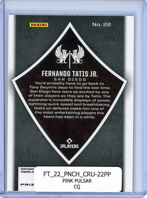 Fernando Tatis Jr. 2022 Chronicles, Crusade #22 Pink Pulsar (CQ)