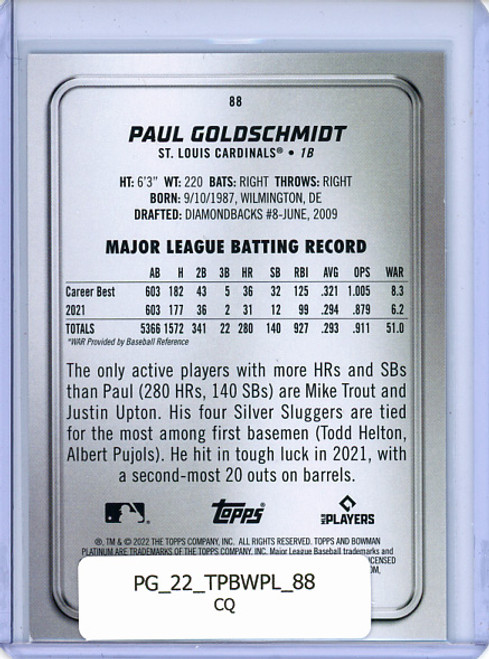 Paul Goldschmidt 2022 Bowman Platinum #88 (CQ)