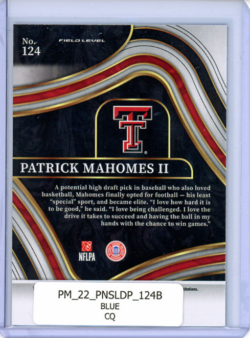 Patrick Mahomes II 2022 Select Draft Picks #124 Field Level Blue (CQ)