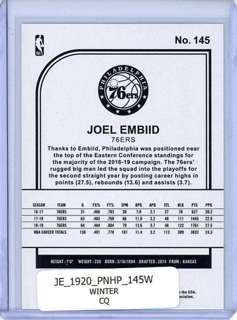 Joel Embiid 2019-20 Hoops #145 Winter (CQ)