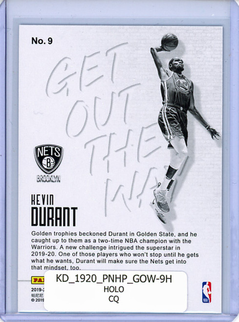 Kevin Durant 2019-20 Hoops, Get Out the Way #9 Holo (CQ)