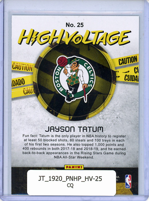 Jayson Tatum 2019-20 Hoops, High Voltage #25 (CQ)