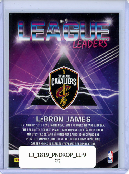 LeBron James 2018-19 Donruss Optic, League Leaders #9 (CQ)