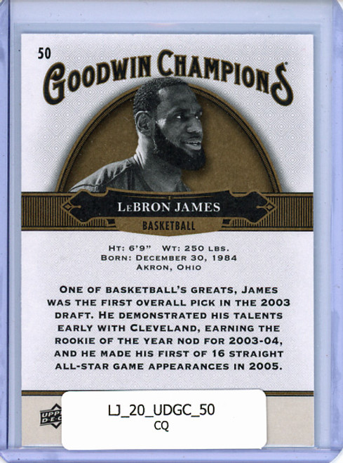 LeBron James 2020 Upper Deck Goodwin Champions #50 (CQ)