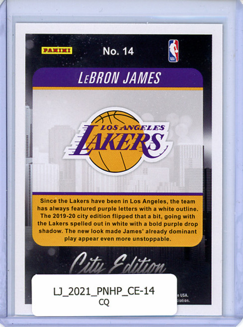 LeBron James 2020-21 Hoops, City Edition #14 (CQ)