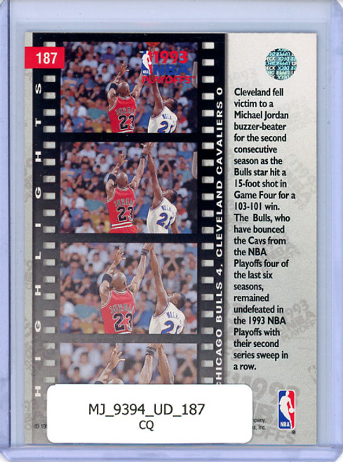 Michael Jordan 1993-94 Upper Deck #187 NBA Playoffs (CQ)