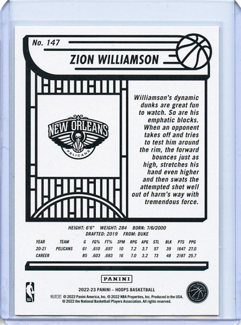 Zion Williamson 2022-23 Hoops #147 Silver (#114/199)