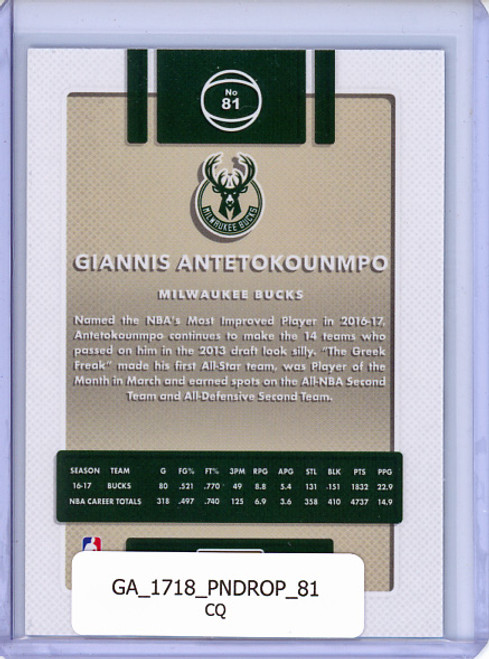 Giannis Antetokounmpo 2017-18 Donruss Optic #81 (CQ)