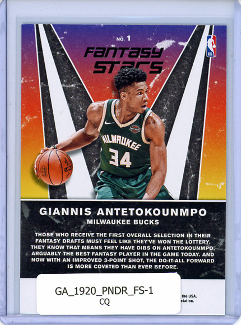 Giannis Antetokounmpo 2019-20 Donruss, Fantasy Stars #1 (CQ)