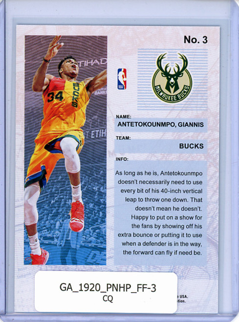 Giannis Antetokounmpo 2019-20 Hoops, Frequent Flyers #3 (CQ)