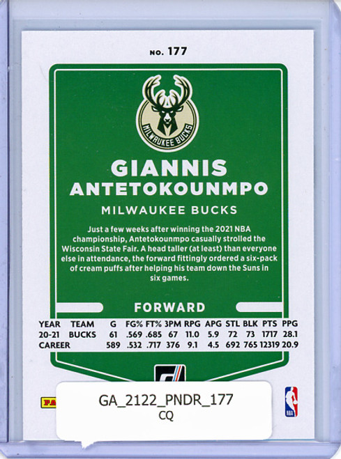 Giannis Antetokounmpo 2021-22 Donruss #177 (CQ)